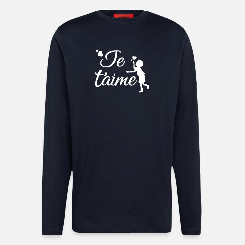 Ich liebe dich - Langarmshirt - made by SPREAD  - DARK NAVY