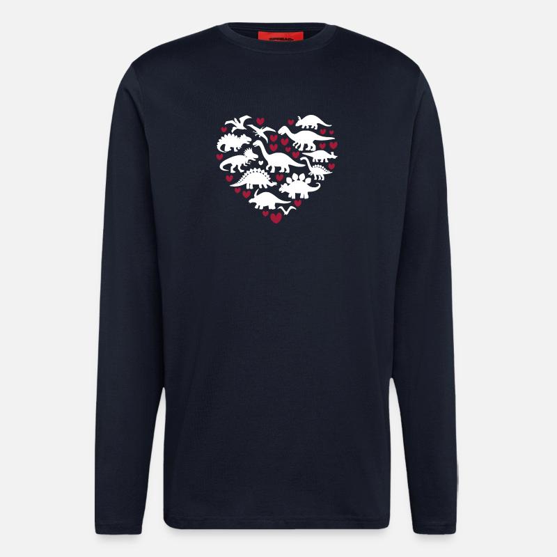 Ich liebe Dinosaurier - Langarmshirt - made by SPREAD  - DARK NAVY