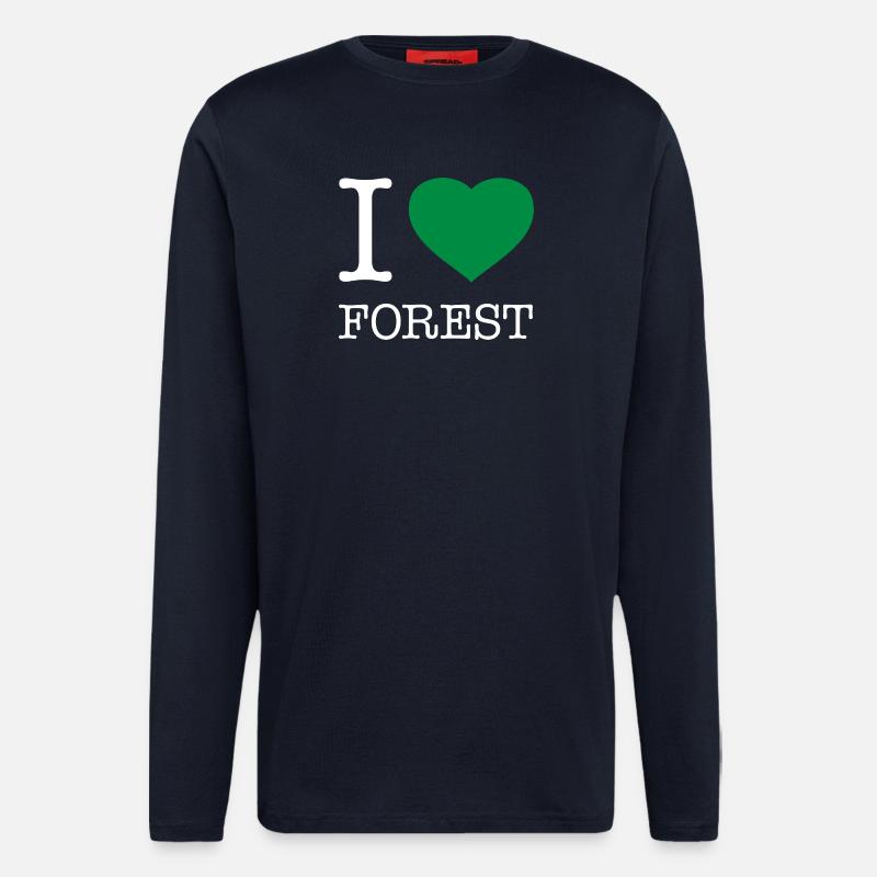 J’ADORE LA FORÊT - Manches longues bio décontracté fabriqué en UE - DARK NAVY