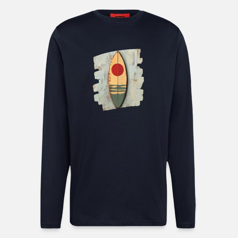 Surfbrett - Langarmshirt - made by SPREAD  - DARK NAVY