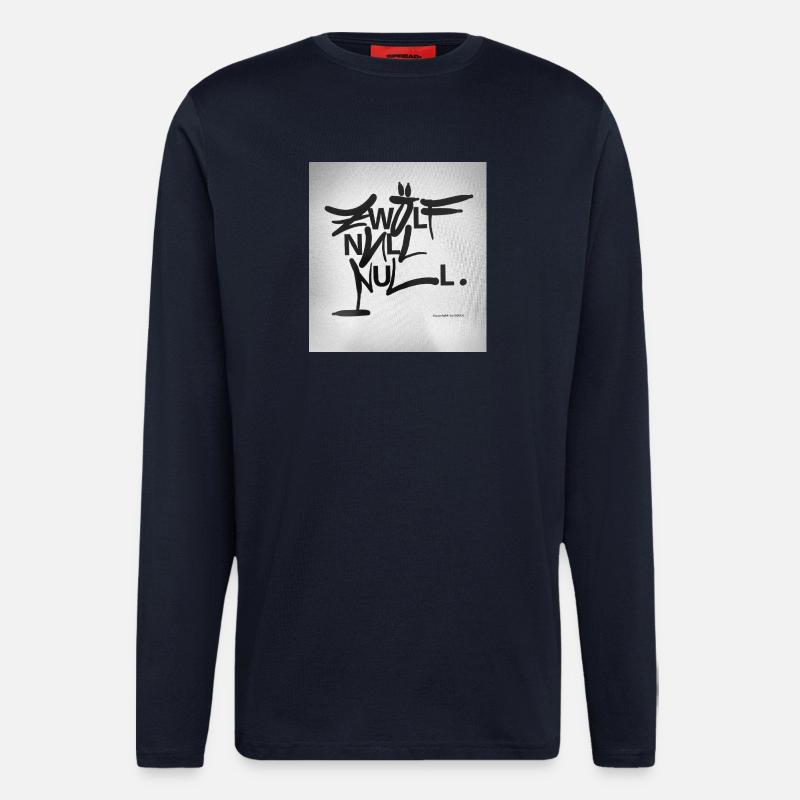 ZWÖLF_Null_Null - Manches longues bio décontracté fabriqué en UE - DARK NAVY