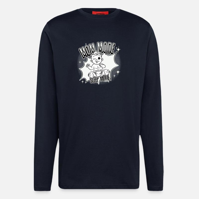 Mom Mode On – Sleep Mode Off - Langarmshirt - made by SPREAD  - DARK NAVY