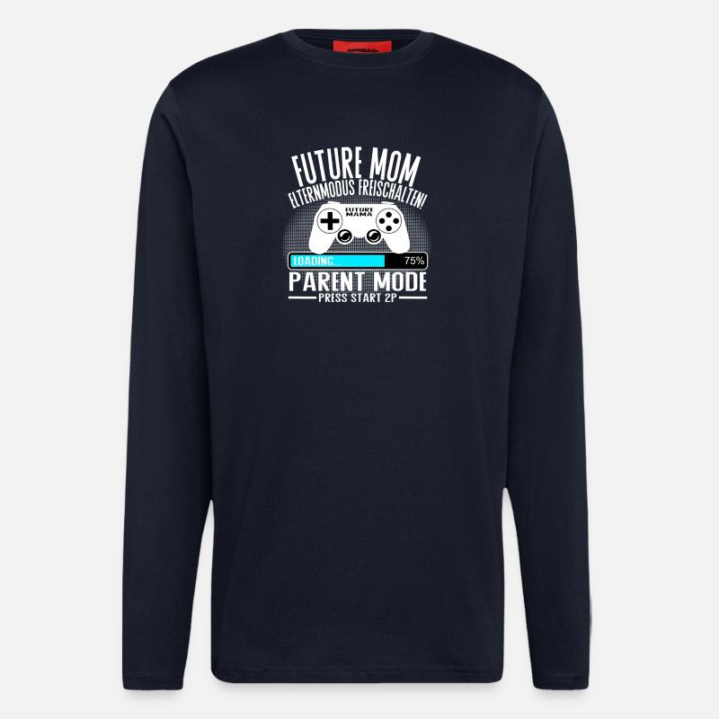 Mama lädt… Bitte warten! - Langarmshirt - made by SPREAD  - DARK NAVY