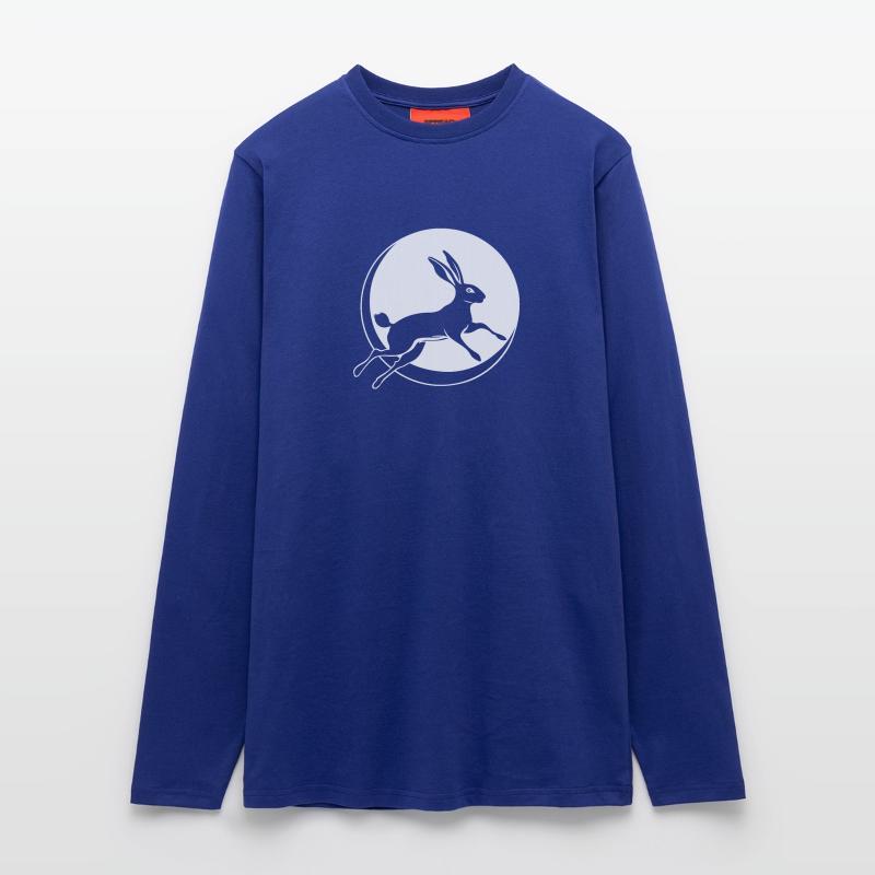 Bunny jumping with crescent moon Easter Ostara Longsleeve - made by SPREAD 