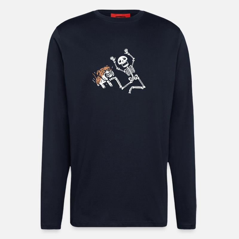 Skeleton running - Langarmshirt - made by SPREAD  - DARK NAVY