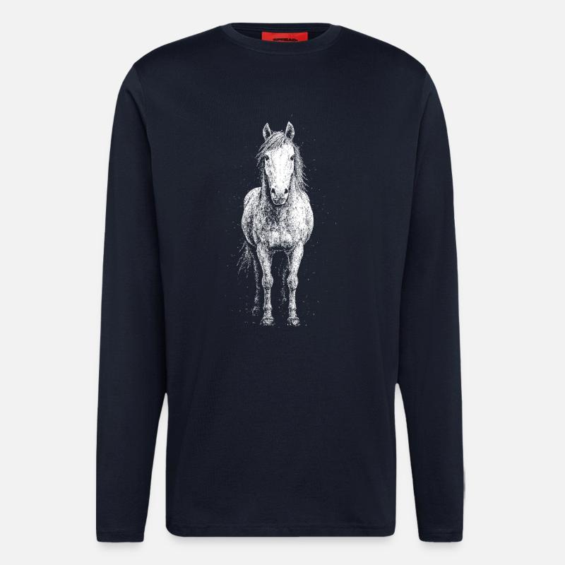 Pferd - Langarmshirt - made by SPREAD  - DARK NAVY