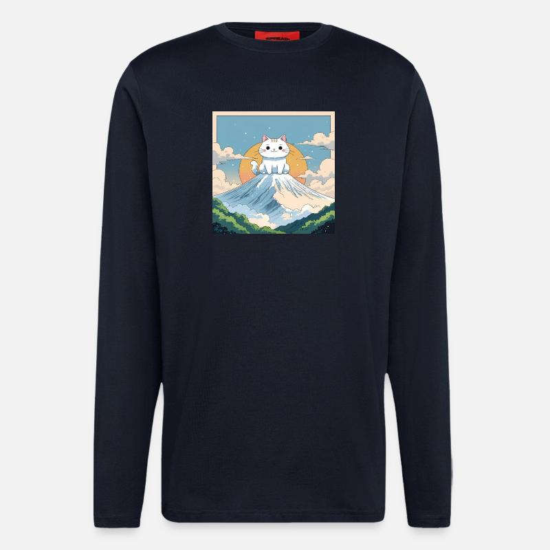 Fuji Kitten - Langarmshirt - made by SPREAD  - DARK NAVY
