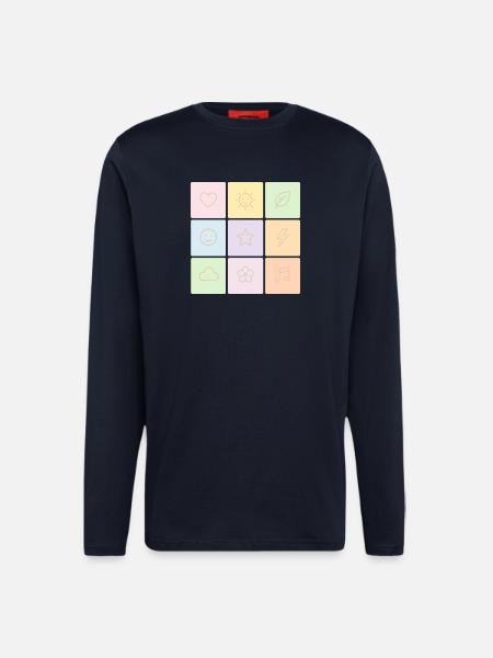 Pastel Bento Vibes - Longsleeve - made by SPREAD - DARK NAVY