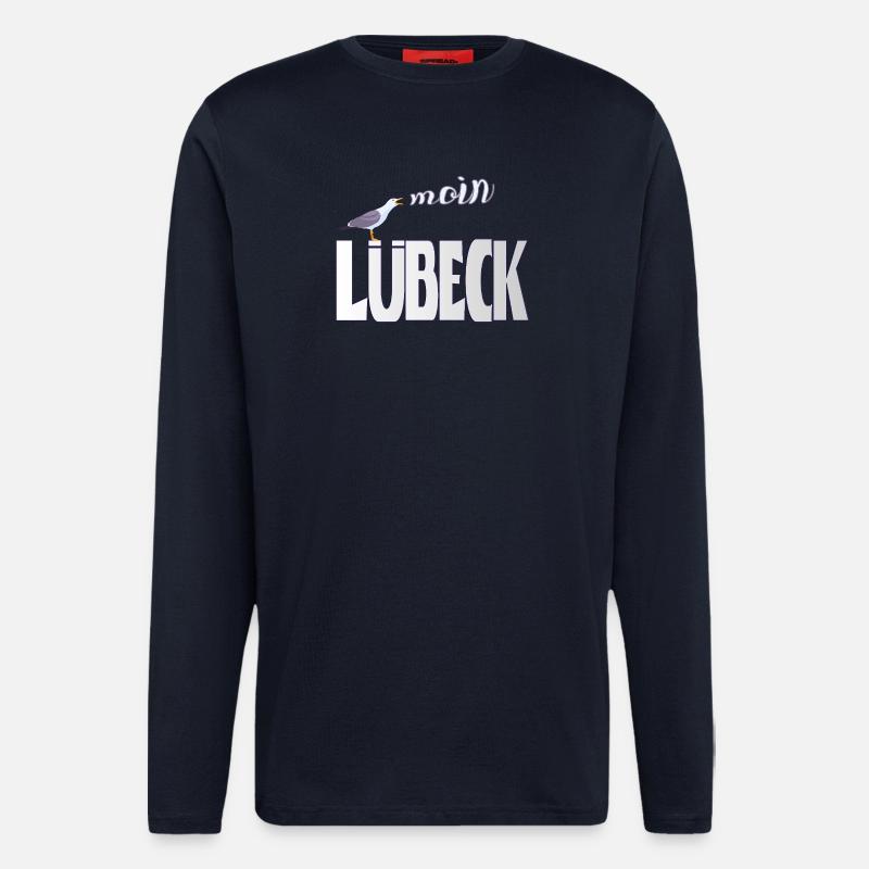 Lübeck Möwe & Moin Design - Langarmshirt - made by SPREAD  - DARK NAVY
