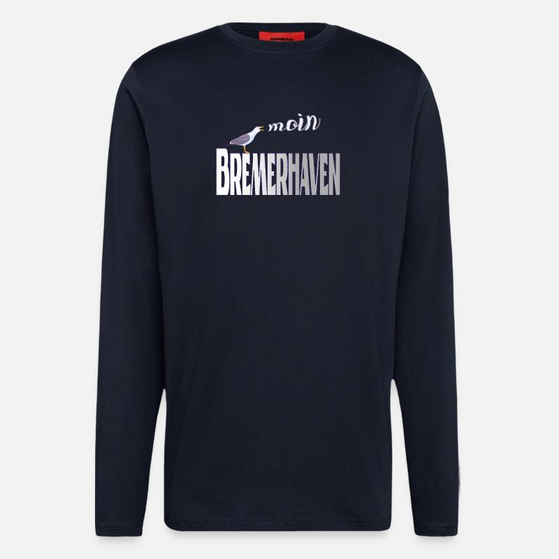 Bremerhaven Möwe & Moin Design - Langarmshirt - made by SPREAD  - DARK NAVY