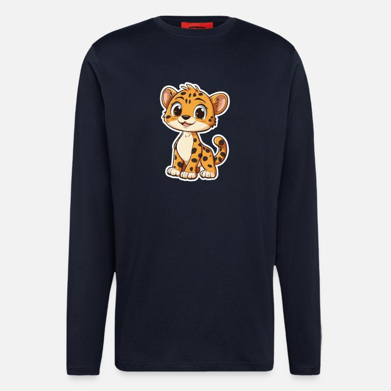 Süsser Gepard - Langarmshirt - made by SPREAD  - DARK NAVY