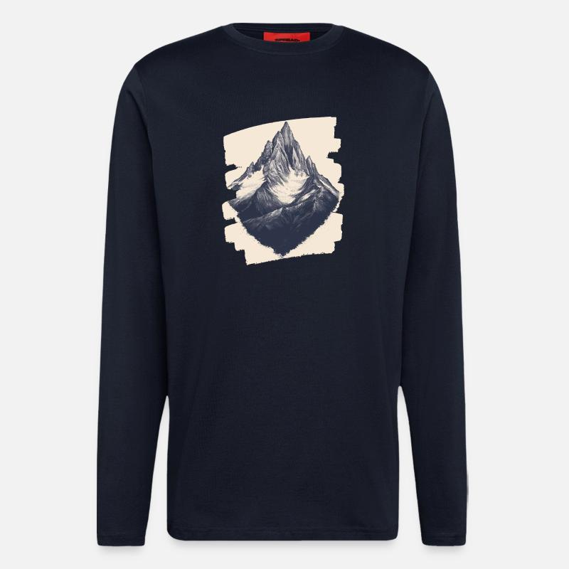 Berge Klettern Kletterer Wandern - Langarmshirt - made by SPREAD - DARK NAVY
