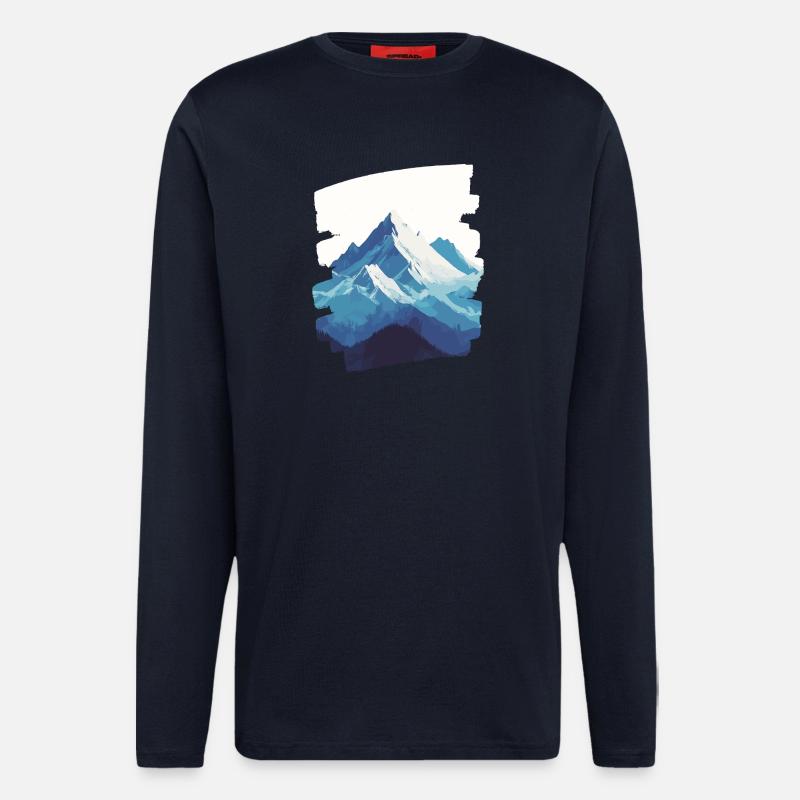 Mountains Climbing Climbers Hiking - Longsleeve - made by SPREAD - DARK NAVY