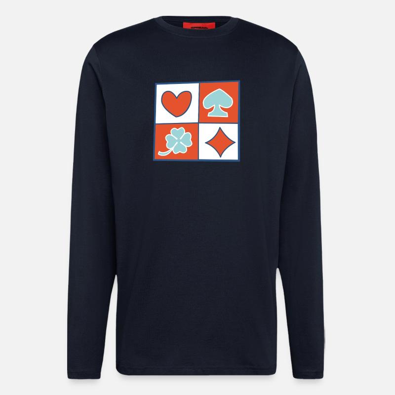 Checkerboard 2 by helfspawn - Longsleeve - made by SPREAD  - DARK NAVY