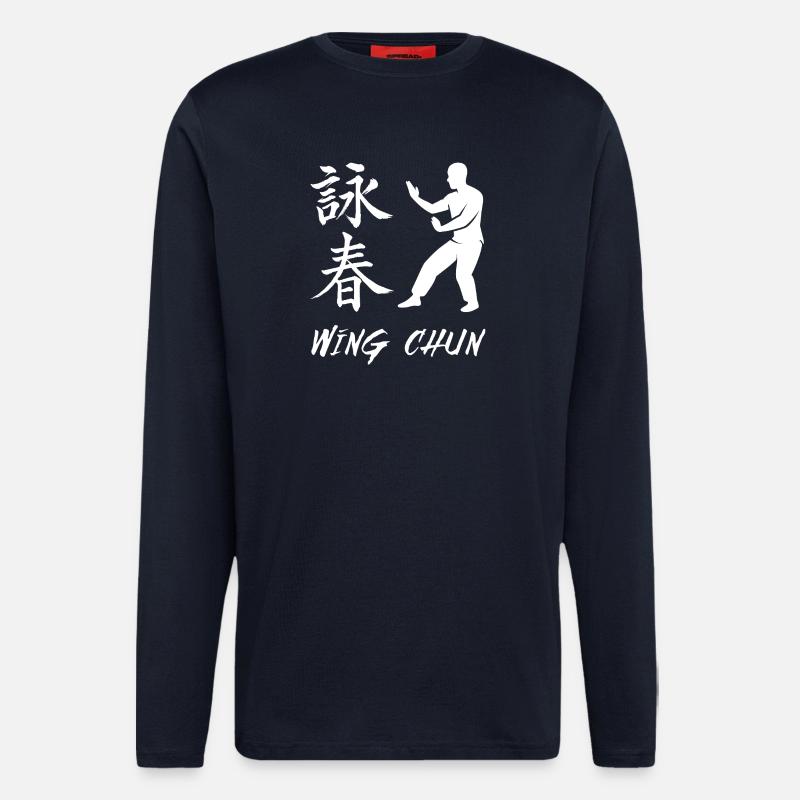 Wing Chun Fighter - Langarmshirt - made by SPREAD  - DARK NAVY