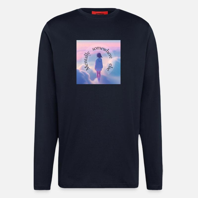 Mental Somewhere Else – Aesthetic Dreamscape - Langarmshirt - made by SPREAD  - DARK NAVY