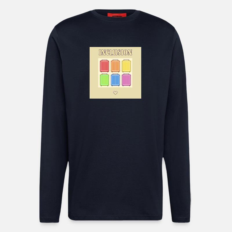 Inclusion Diversit Pride Fiert Suitcase - Longsleeve - made by SPREAD  - DARK NAVY