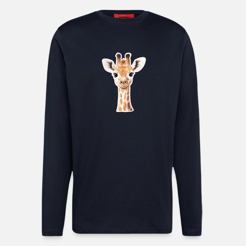 Giraffe - Langarmshirt - made by SPREAD - DARK NAVY