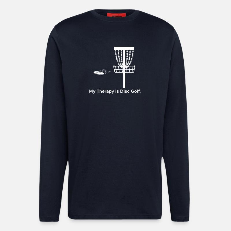 My Therapy is Disc Golf - Longsleeve - made by SPREAD - DARK NAVY