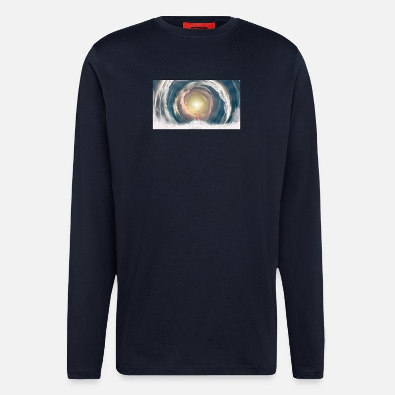 Himmlischer Lichtstrahl - Langarmshirt - made by SPREAD  - DARK NAVY