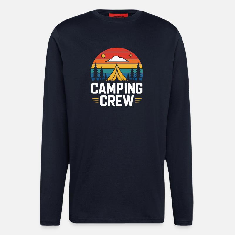 Sunset Camping Tent Camping Crew - Longsleeve - made by SPREAD  - DARK NAVY