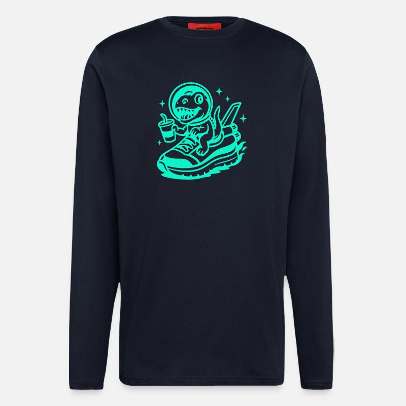 Space Fun Saurus Junior - Langarmshirt - made by SPREAD  - DARK NAVY