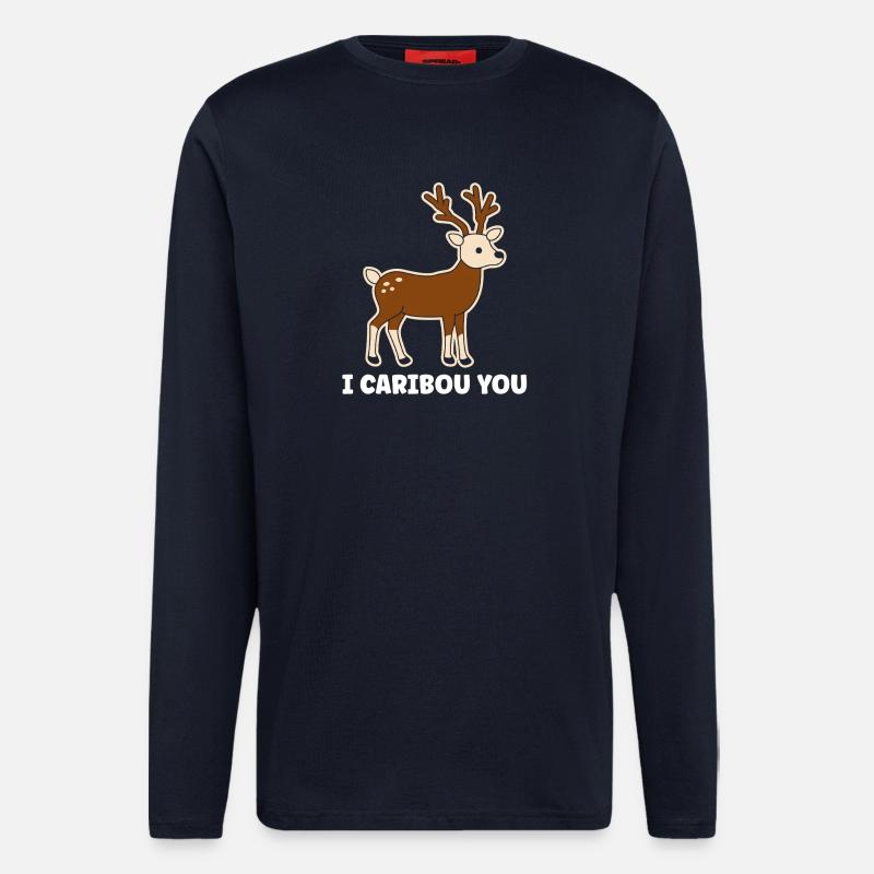 Festlicher Fuchs mit lustigem Spruch - Langarmshirt - made by SPREAD - DARK NAVY