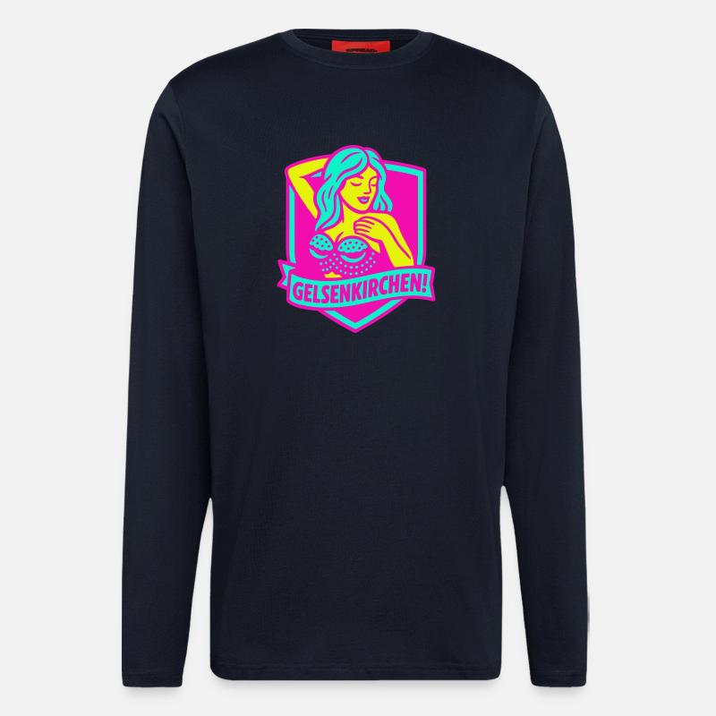 Gelsenkirchen Superstar in pink - Langarmshirt - made by SPREAD  - DARK NAVY