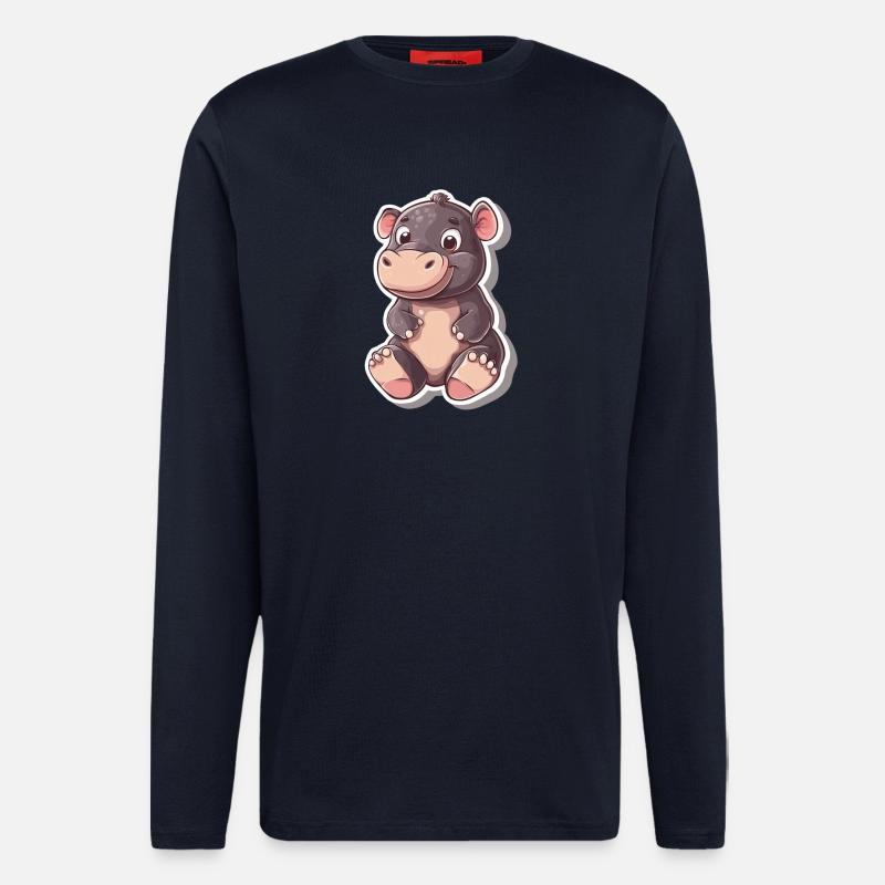 Nilpferd - Langarmshirt - made by SPREAD  - DARK NAVY