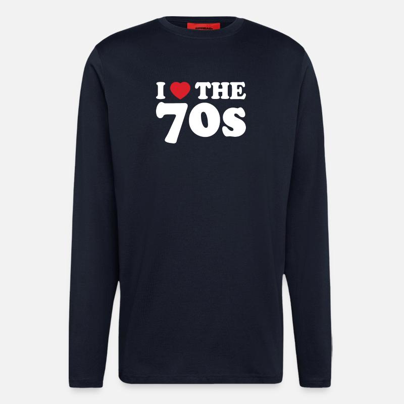 Die Liebe der 70er Jahre - Langarmshirt - made by SPREAD  - DARK NAVY