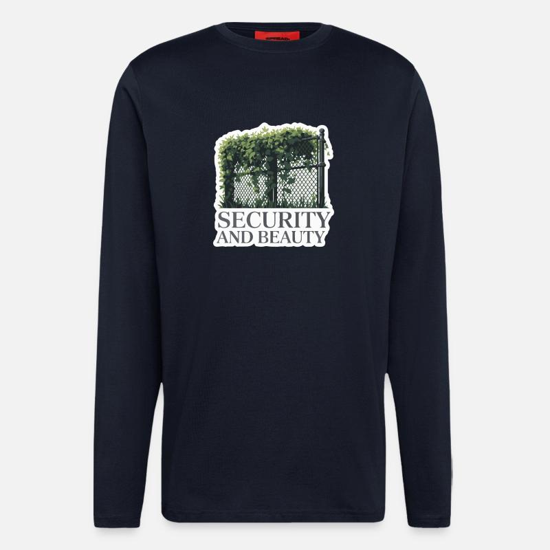 Bewachtes Gartenzaun-Design - Langarmshirt - made by SPREAD  - DARK NAVY