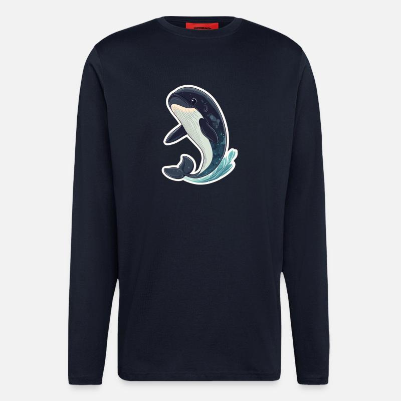 Wal - Langarmshirt - made by SPREAD  - DARK NAVY
