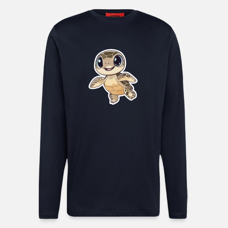 Schildkröte - Langarmshirt - made by SPREAD  - DARK NAVY