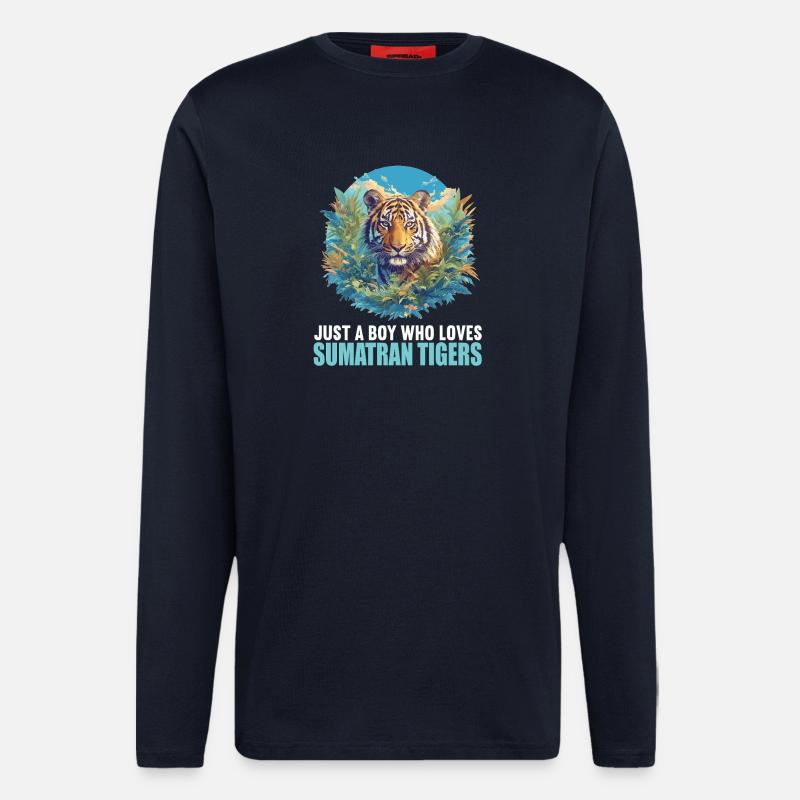 Sumatra-Tiger - Langarmshirt - made by SPREAD  - DARK NAVY