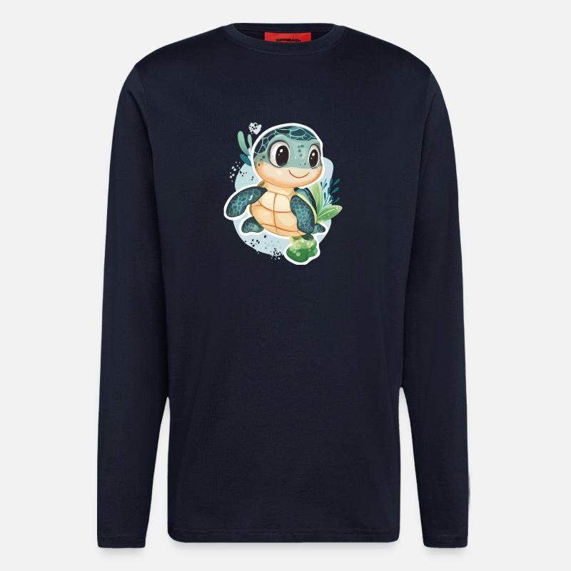 Schildkröte - Langarmshirt - made by SPREAD  - DARK NAVY