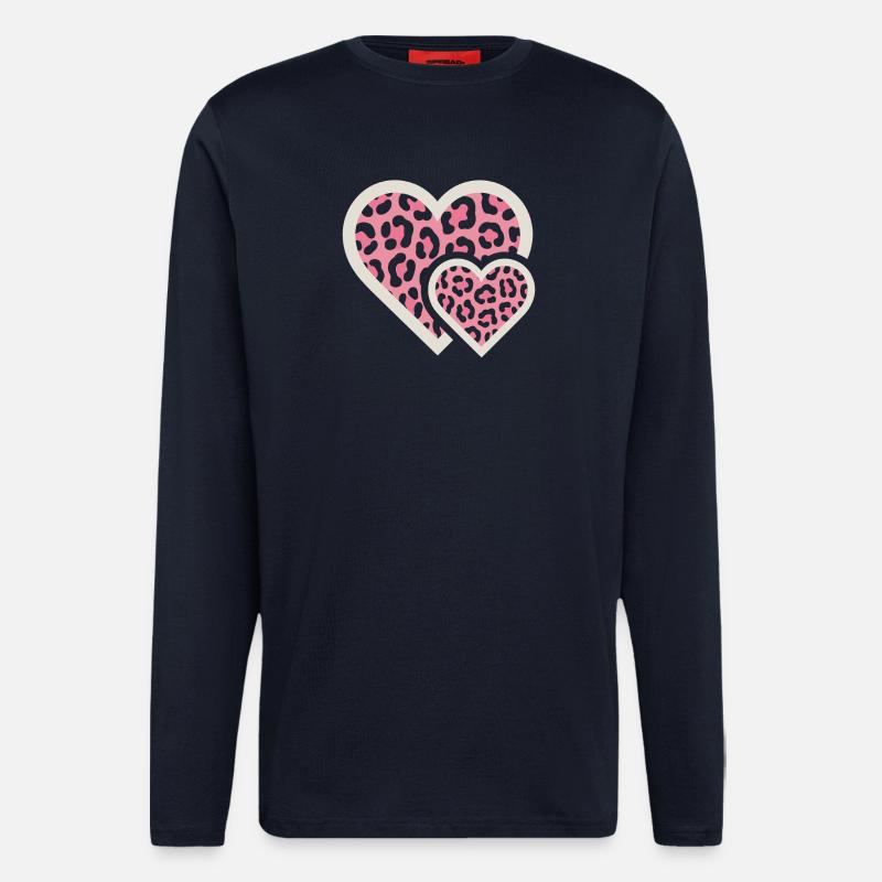 Leopard design with pink pattern - Longsleeve - made by SPREAD  - DARK NAVY