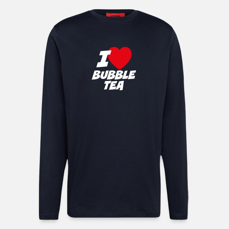 I love bubble tea - Longsleeve - made by SPREAD  - DARK NAVY