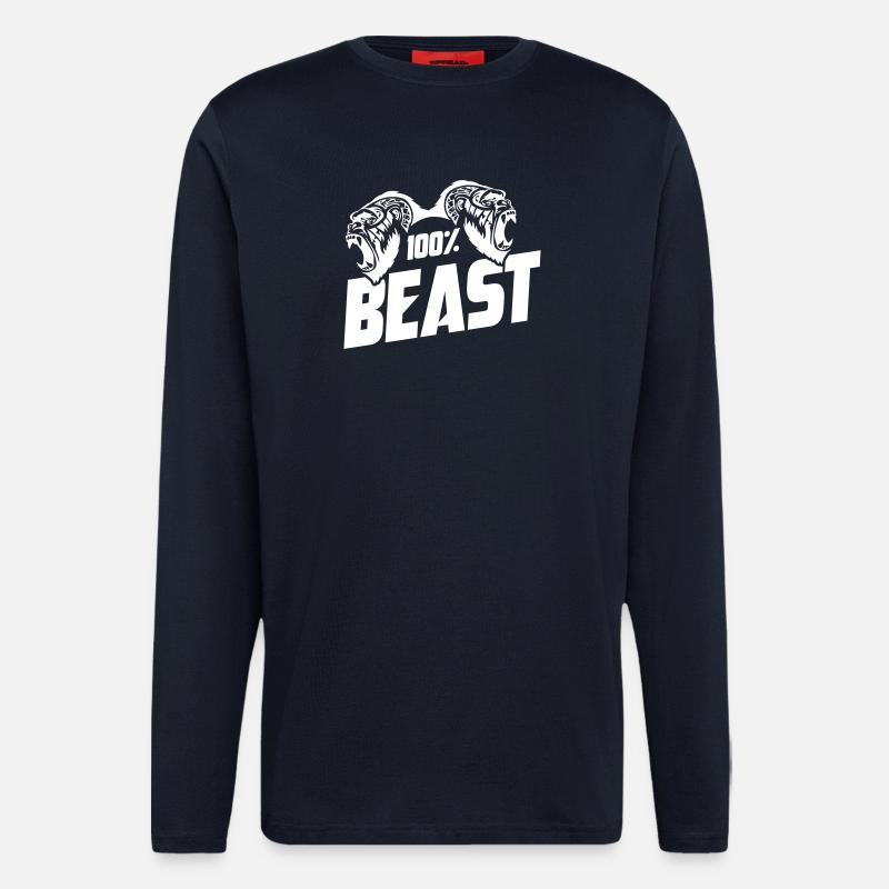 Gorilla Beast Motivation - Langarmshirt - made by SPREAD  - DARK NAVY