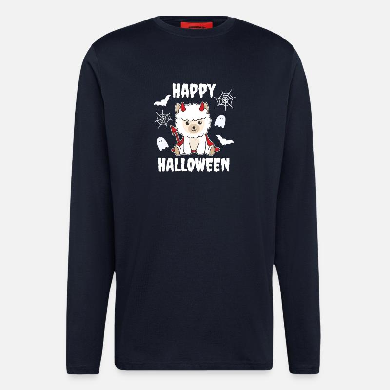 Alpaca Happy Halloween Devil Costume - Longsleeve - made by SPREAD - DARK NAVY