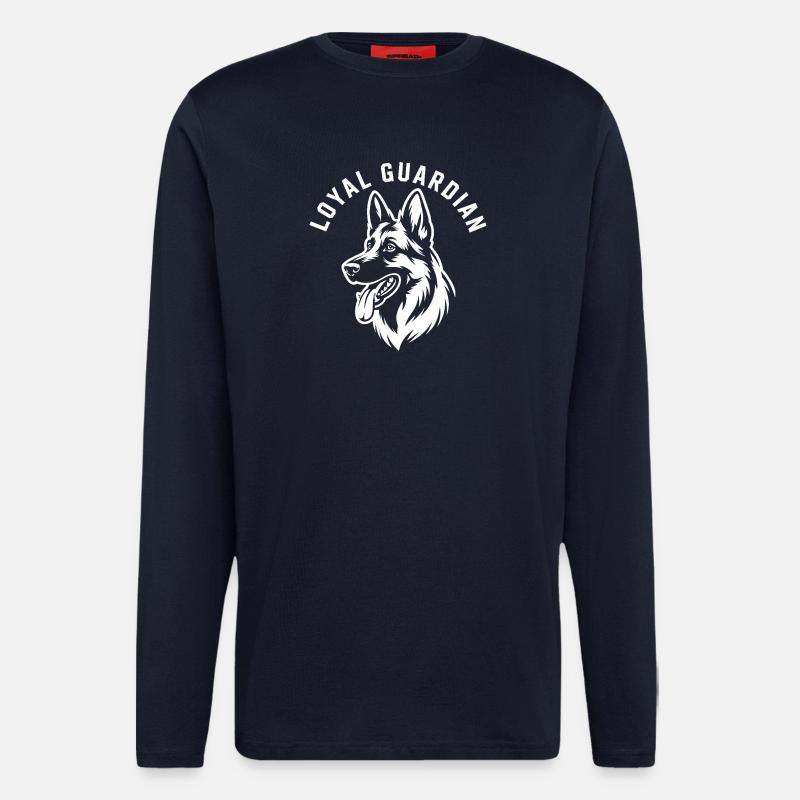 Loyal Guardian Deutscher Schäferhund - Langarmshirt - made by SPREAD  - DARK NAVY