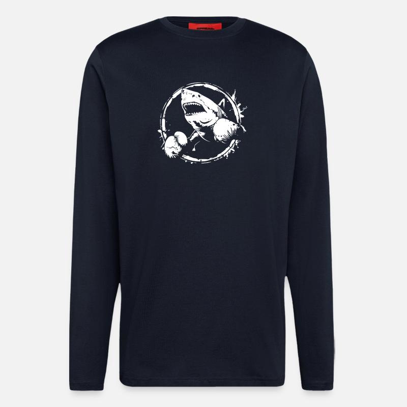 Shark Boxer Boxing MMA - Longsleeve - made by SPREAD - DARK NAVY