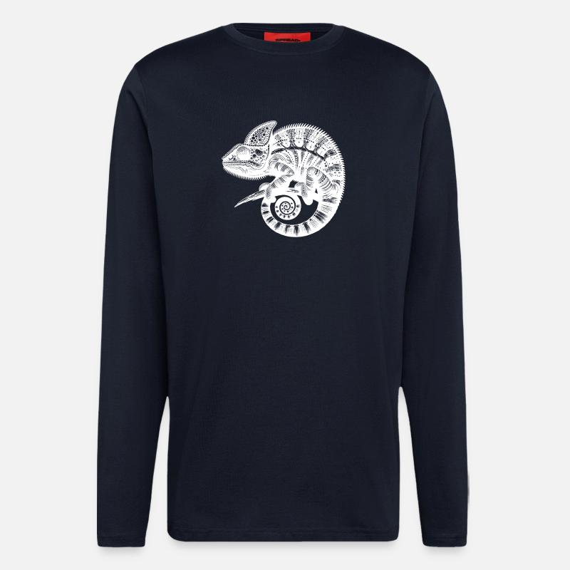 Tropisches Echsenwunder Exotische Echse - Langarmshirt - made by SPREAD - DARK NAVY
