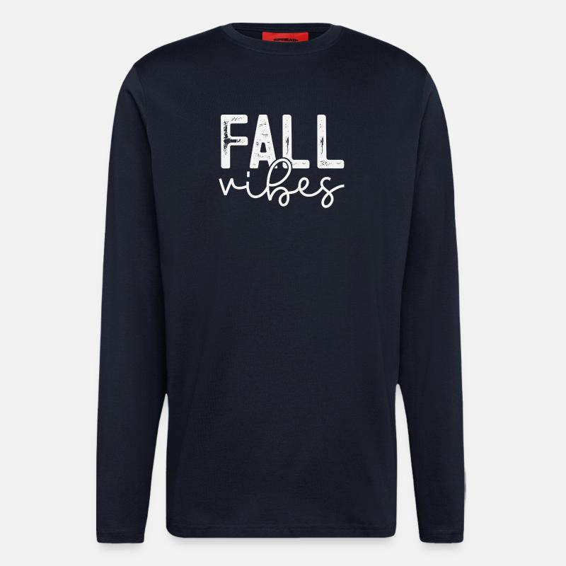 Herbst Vibes Schlangenmuster Design - Langarmshirt - made by SPREAD  - DARK NAVY