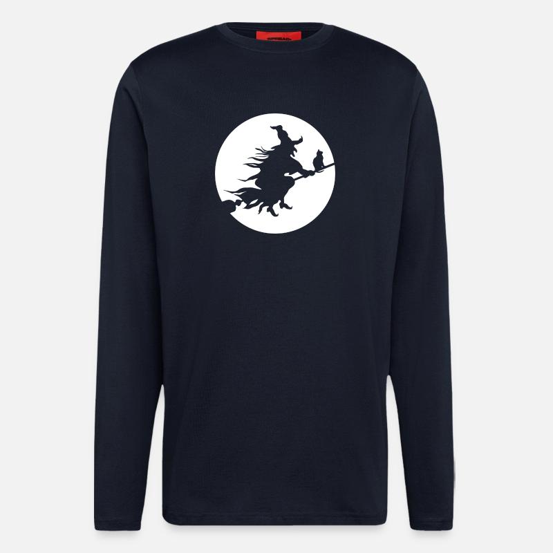 Hexe Halloween - Langarmshirt - made by SPREAD  - DARK NAVY
