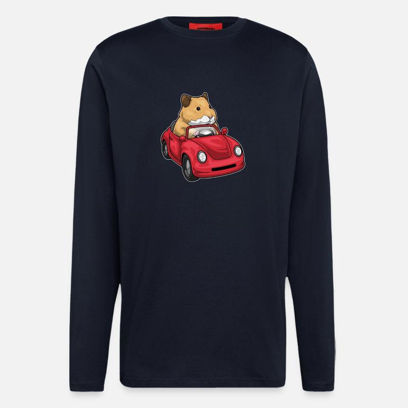 Hamster Auto - Langarmshirt - made by SPREAD  - DARK NAVY