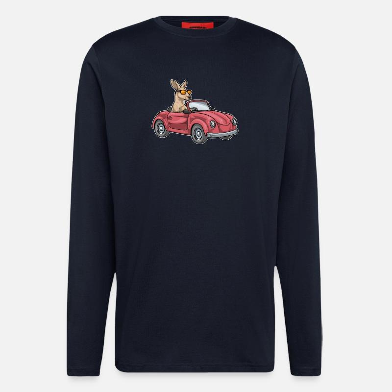 Känguru Auto - Langarmshirt - made by SPREAD  - DARK NAVY