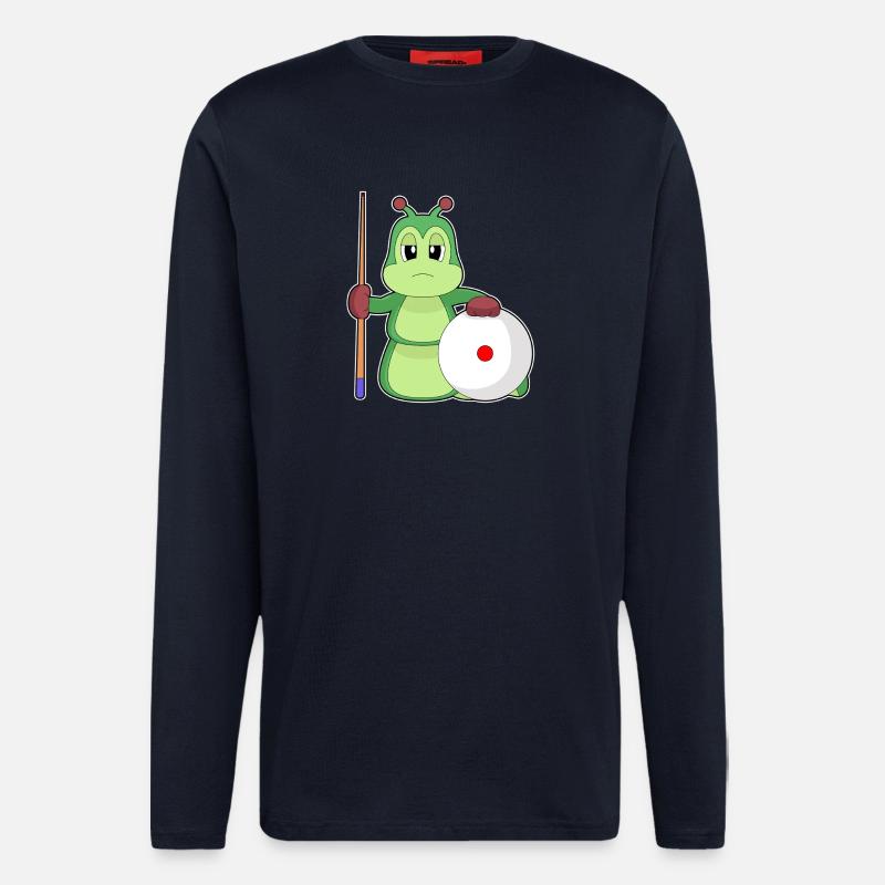 Raupe Billiard Queue - Langarmshirt - made by SPREAD  - DARK NAVY