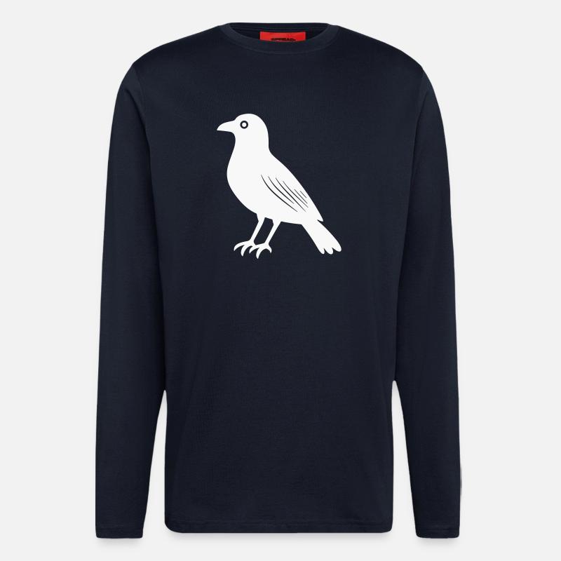 Corbeau - Manches longues bio décontracté fabriqué en UE - DARK NAVY