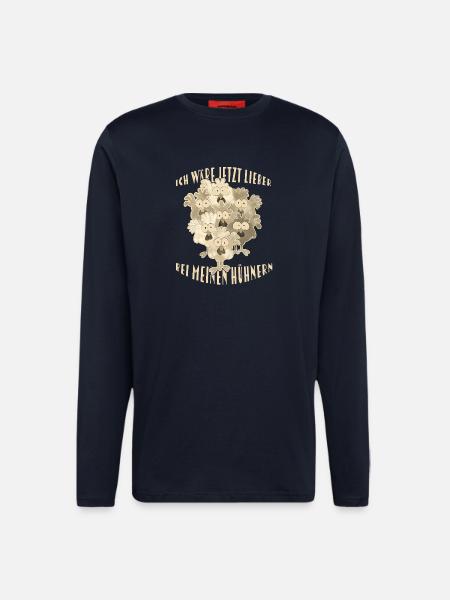 Chickens Saying - Longsleeve - made by SPREAD - DARK NAVY