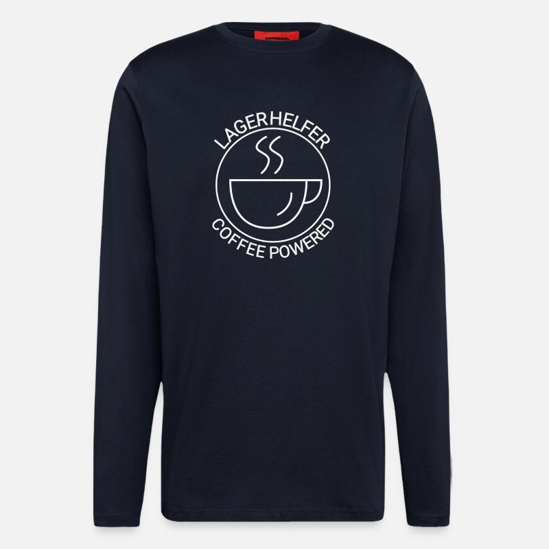 Warehouse Helper Coffee Powered - Longsleeve - made by SPREAD  - DARK NAVY